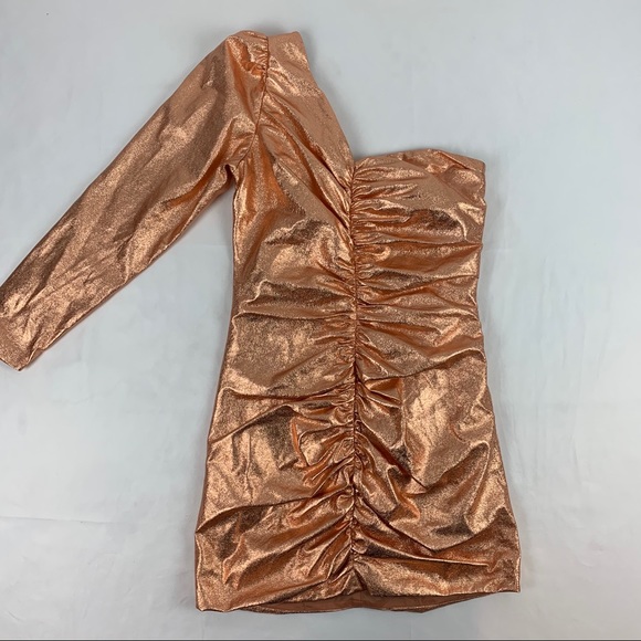 Urban Outfitters Dresses & Skirts - Retro Urban outfitters gold metalic mini dress